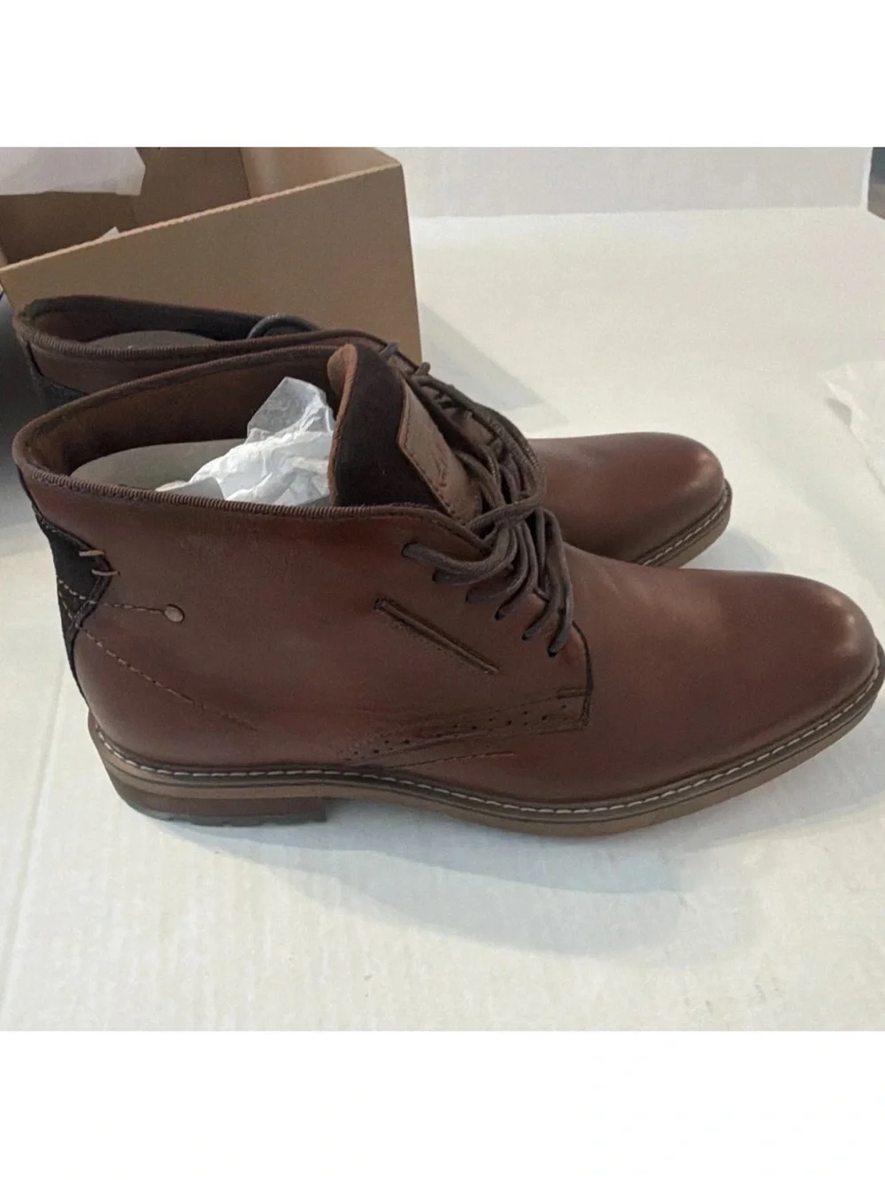 Arkbird Men's Brown Leather Chukka Boots